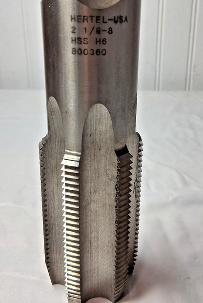 Hertel Straight Flute Tap HSS 2-1/8-8 UNS 6FL Plug Chamfer 59898536