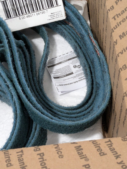 3M Abrasive Belt: 1" Wide, 42" OAL, Aluminum Oxide Qty 7 7100017820