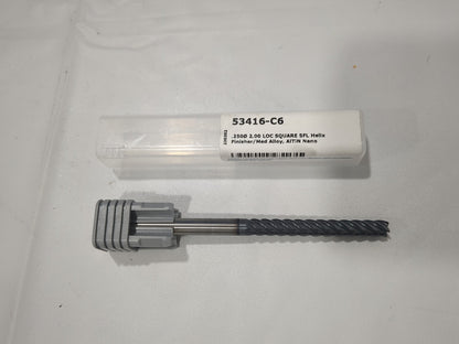 HARVEY TOOL Square End Mill: 1/4" Dia 5 Fl Solid Carbide 53416-C6