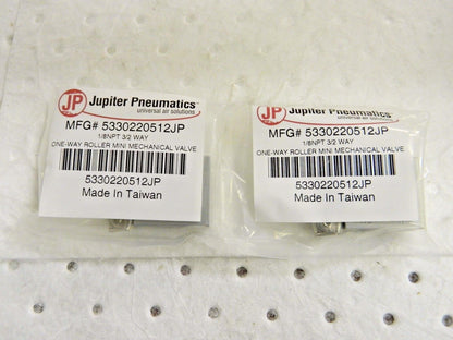 Jupiter Pneumatics 2 Position Mini Mechanical Valve 1/8" 3Way Qty 2 5330220