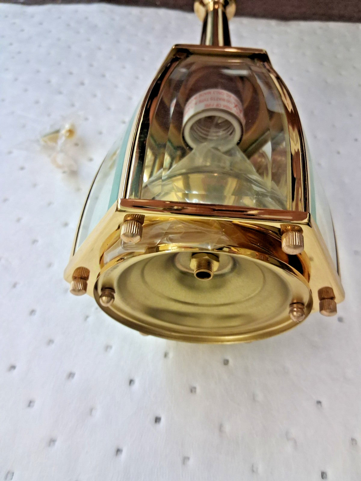 Progress Lighting Outdoor Brass Wall Torch With Beveled Glass P5755-10