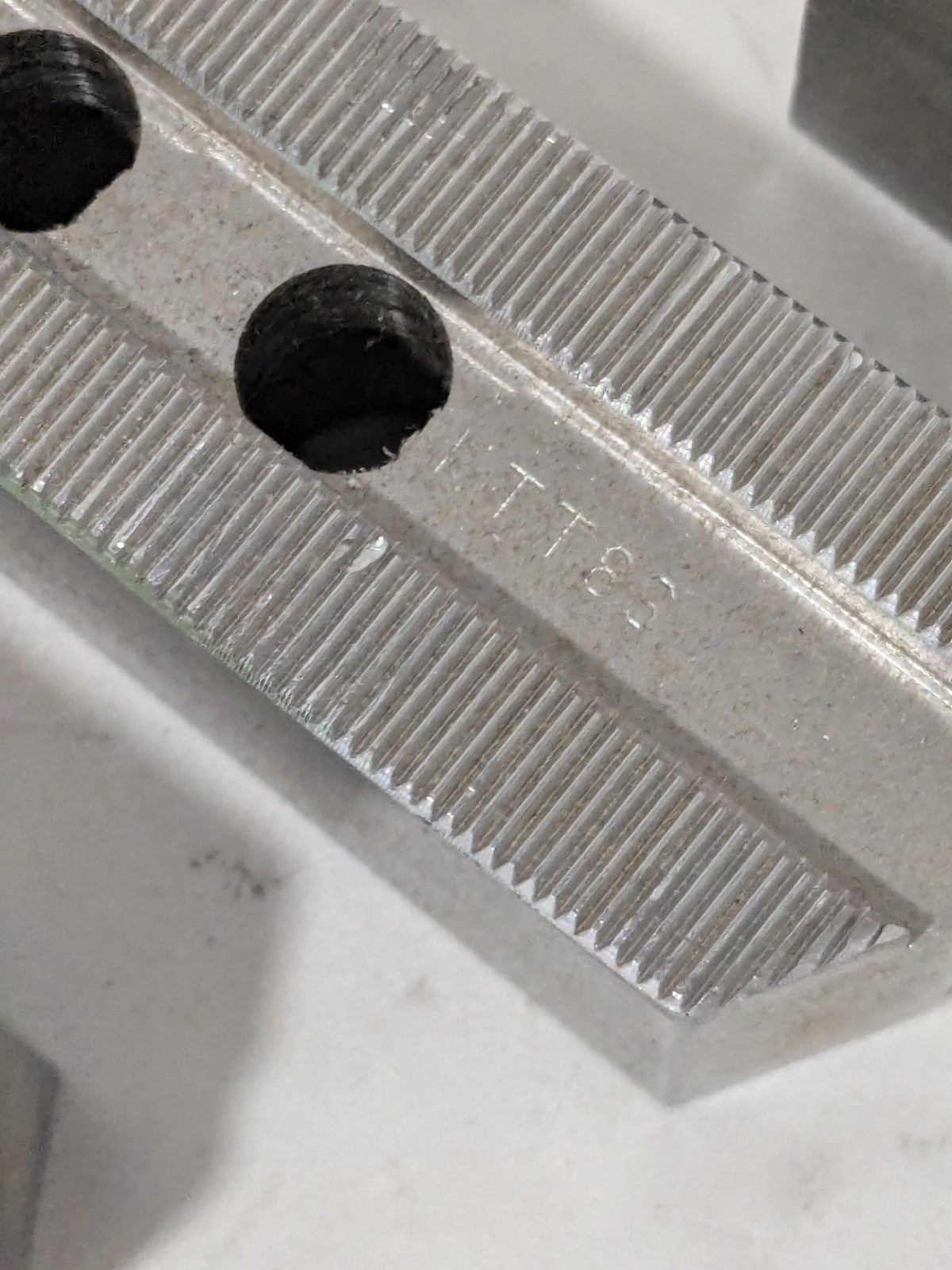 Abbott Soft Lathe Chuck Jaw: Serrated 1-1/2" OAW, 2" OAH, 4" OAL Qty 3 KTT8S