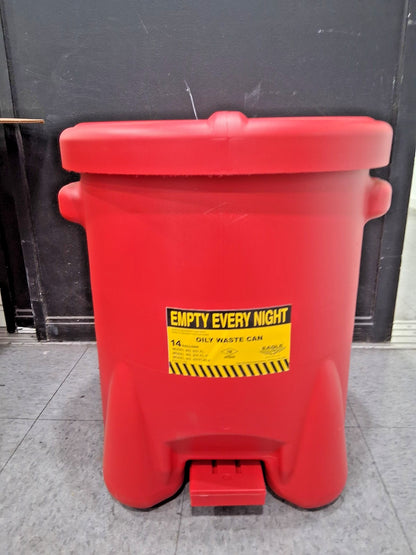Eagle Polyethylene Oily Waste Can 14 Gal Capacity 937FL