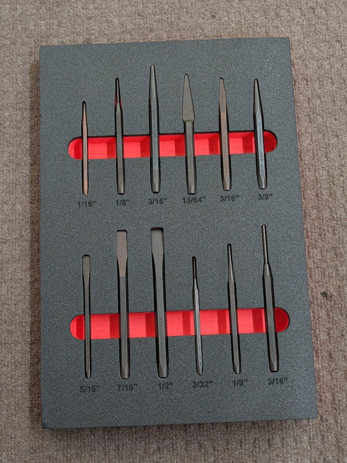 Proto 230 PC. Mixed Hand Tool Set w/ Foam Inserts SAE / Metric 3/8", 1/2" Drive