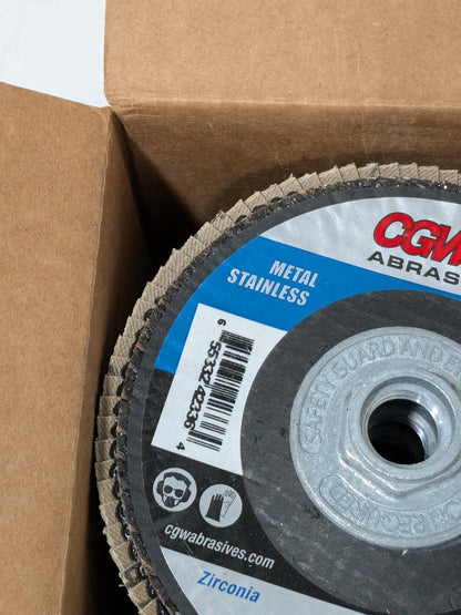 CGW Flap Disc: 4-1/2" Dia, Zirconia Alumina, Type 29 Box of 5 42336