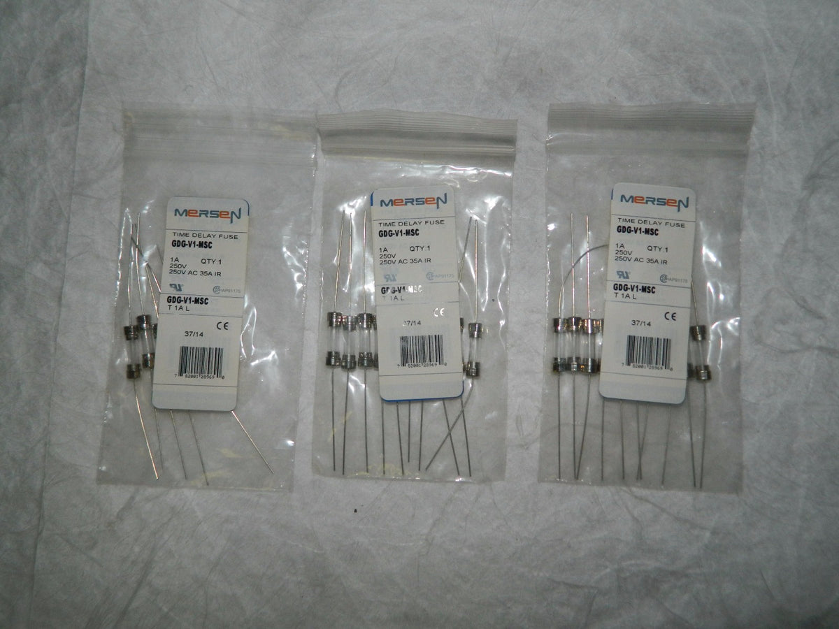 Ferraz Shamut Time Delay Miniature Glass Fuse 250 VAC 1A 25PK #GDG-V1-MSC