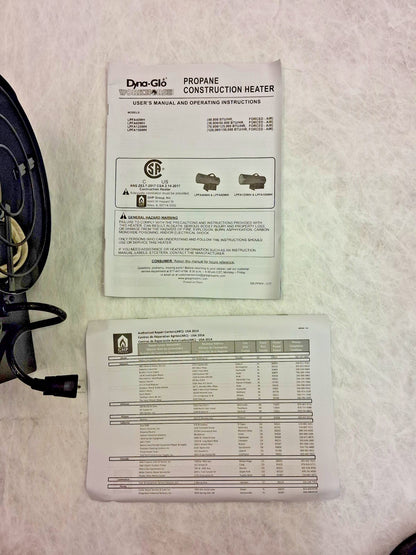Dyna-Glo Workhorse Forced Air Heater 120K-150K BTU LP LPFA150WH