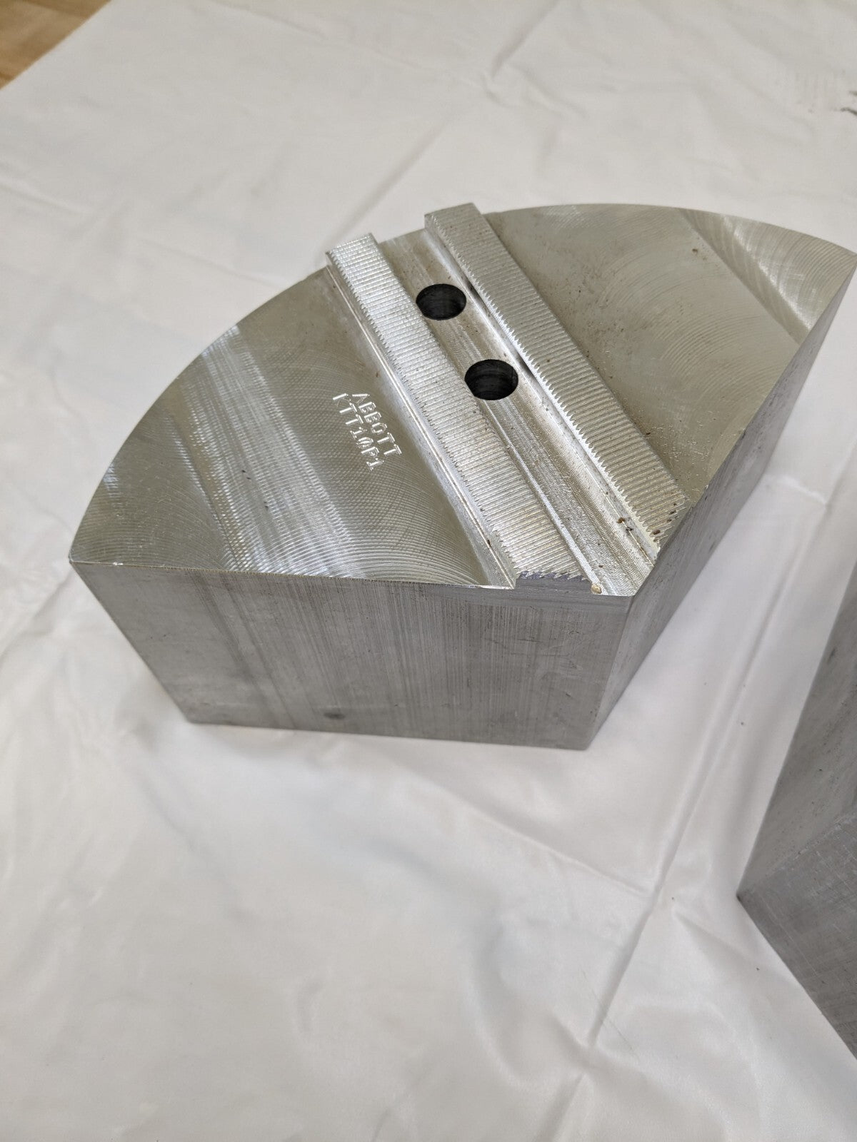 Abbott Soft Lathe Chuck Jaw: Serrated 10 OAW, 4 OAH Qty 2 Jaws KTT10P1