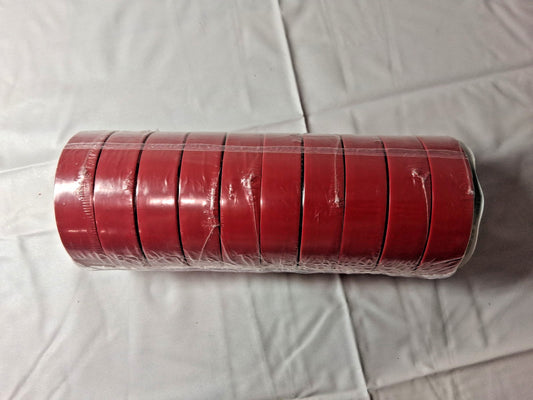 3M Red Electrical Tape 3/4" W 60'L 6 mil Thick Pack of 10 7100169492