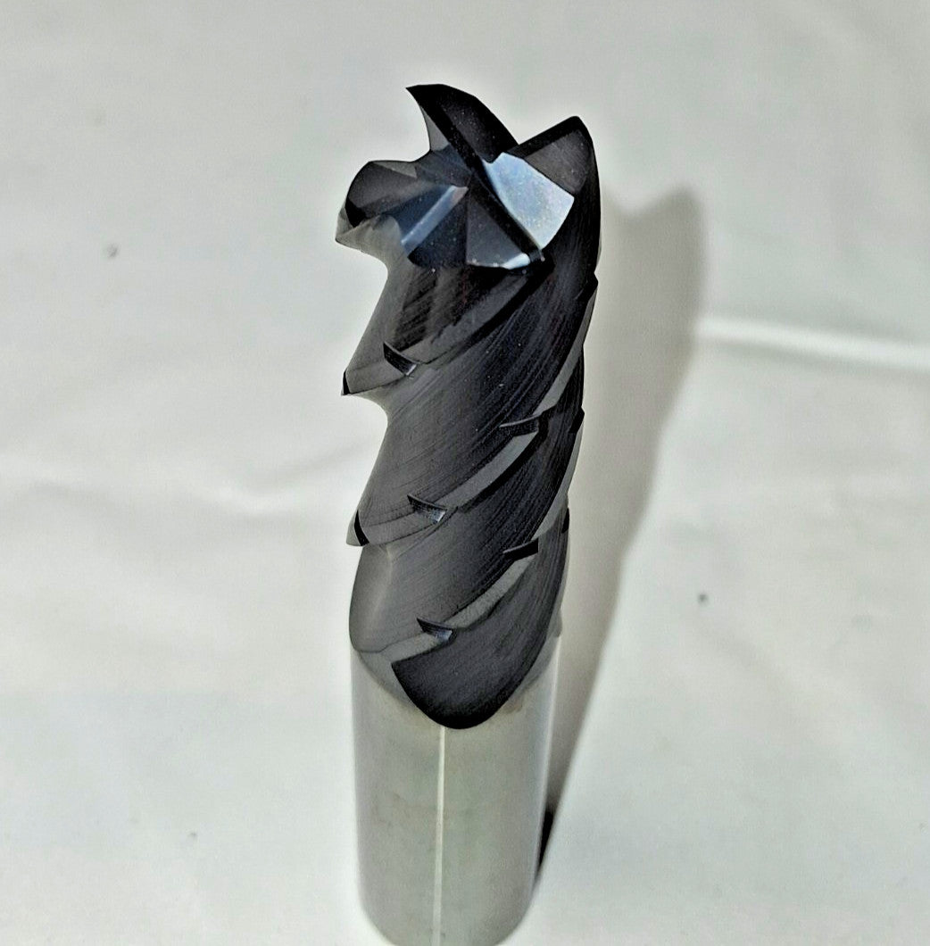 Accupro Solid Carbide Ball End Mill 4FL Single End 4" OAL 3/8" SDia 03