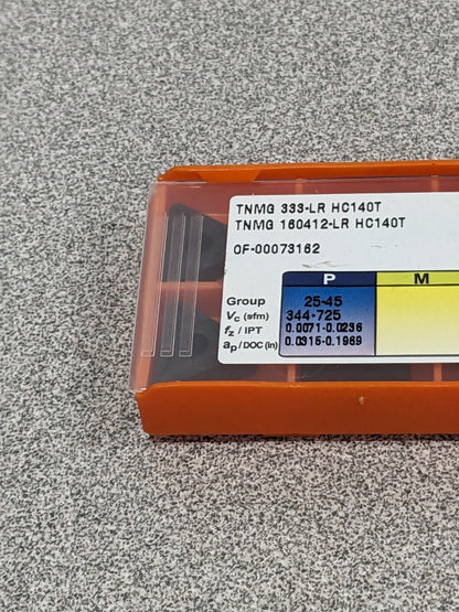 HERTEL Turning Insert: TNMG 333LR HC140T, Solid Carbide Qty 10 1002214