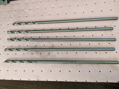 CLEVELAND Aircraft Extension Drill Bits 5pk 21/64 Dia, 135 ° Point HSS C13193