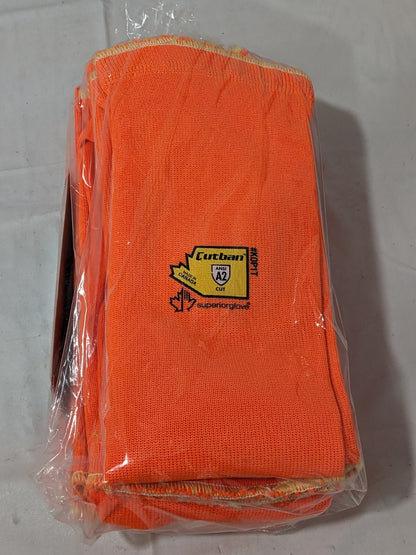 Superior Glove Cut-Resistant Sleeve, Sz M, Hi-Vis Orange, 6 Pairs KOP1T22TH-M