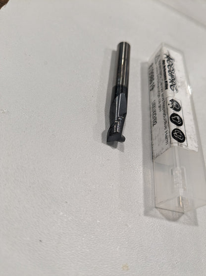 ACCUPRO Square End Mill: 1/4" Dia, 3/8" LOC, 2 Flute, Solid Carbide 12181631