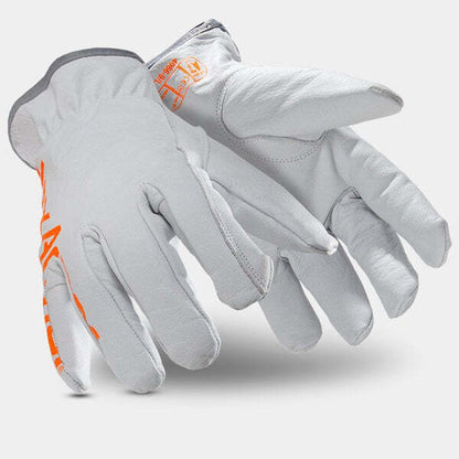 Mechanic's Style Leather Safety Work Gloves Chrome SLT Series Qty 5 SZ L 40