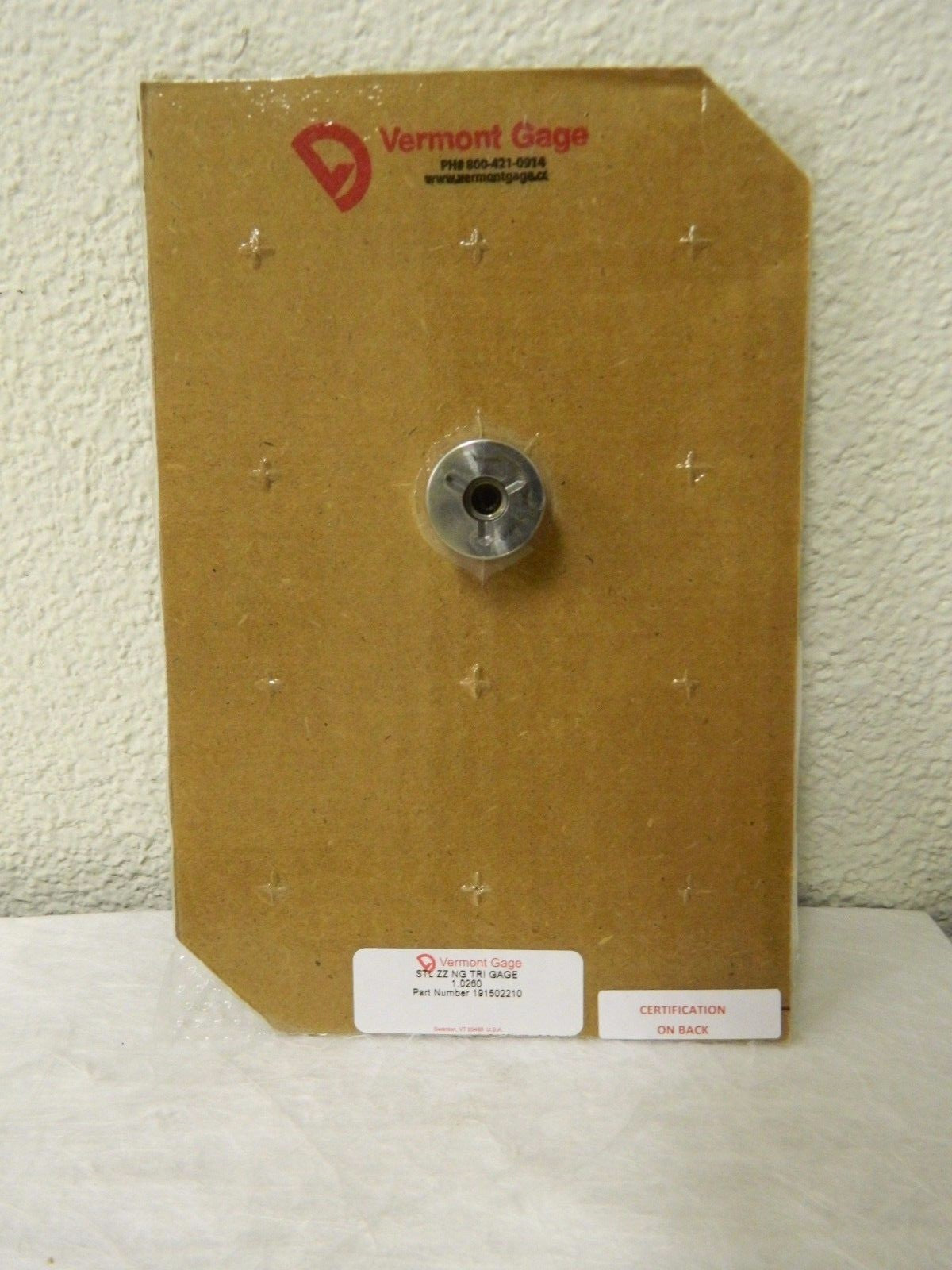 Vermont Gage ZZ No Go Trilock Gage 1.0260 191502210