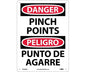 National Marker Danger Pinch Points Signs Qty 5  Bilingual ESD686AB