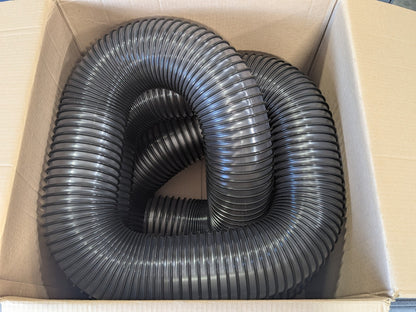 Flexaust 25 Ft. Vacuum Duct Hose Flex Tube-PV Clear / Black 6 In. ID. 3504060000