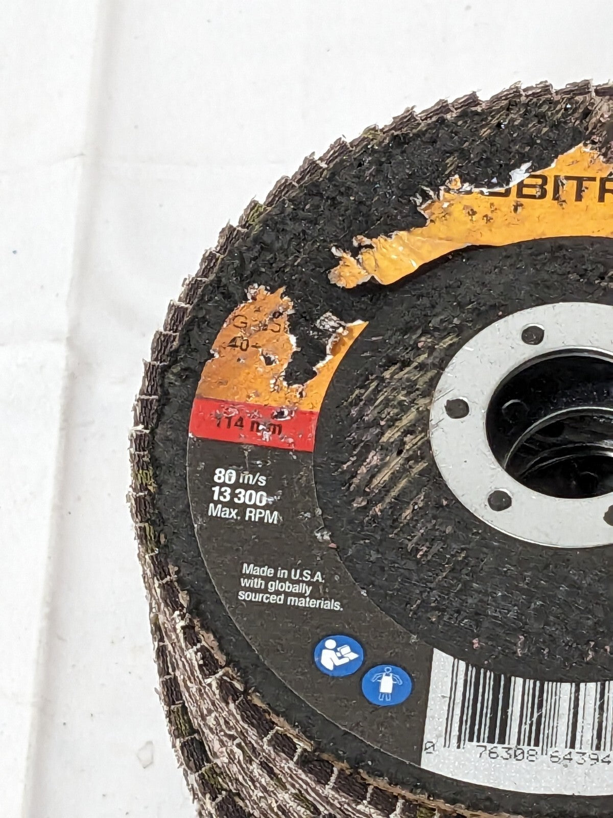 3M Flap Disc: 4-1/2" Dia, 7/8" Hole, 40 Grit, Type 29 Qty 10 7100104907