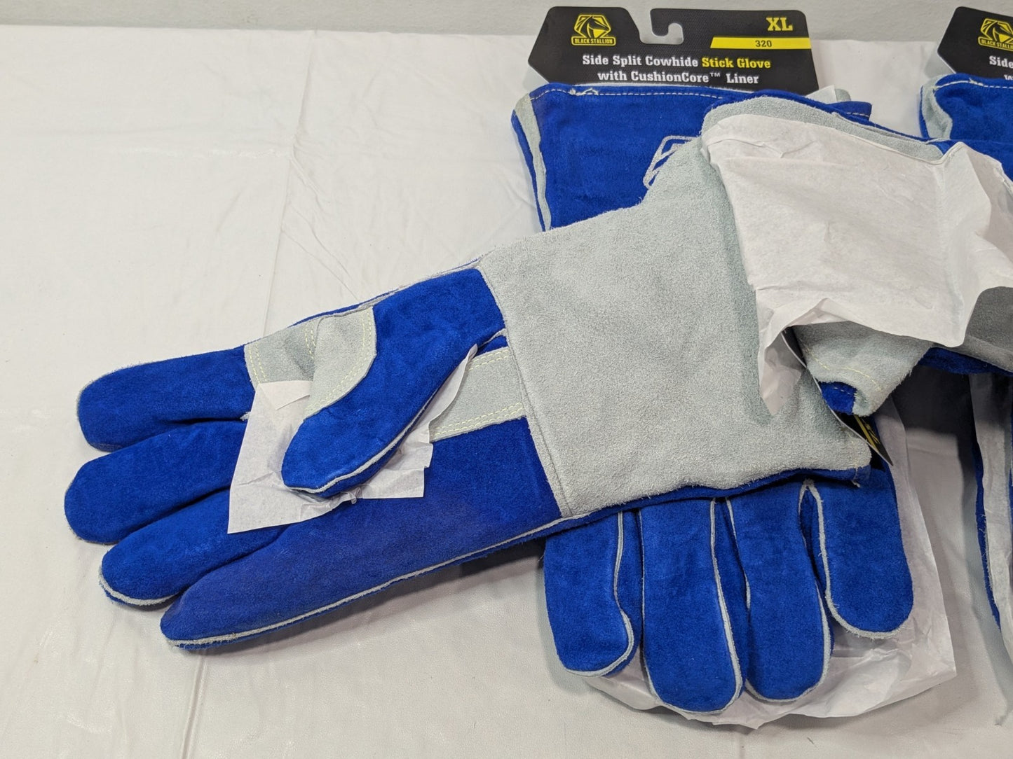 3 PAIRS Black Stallion Cowhide Stick Welding Gloves w/Cushion Liner XL 320XL