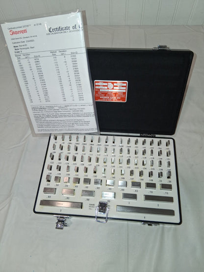 Starrett 81 Piece Steel Gage Block Set 0.05" to 4" Grade B RS81B