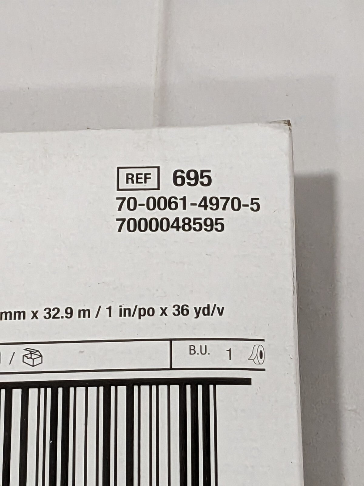 3M Polyethylene Film Tape: 1" Wide, 110' Long, 3.0000 mil Thick 7000048595