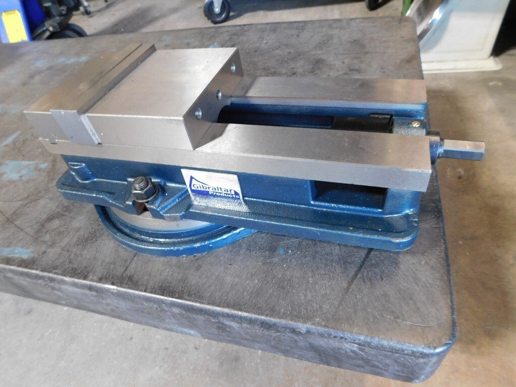 GIBRALTAR Machine Vise: 6 Jaw Width Horizontal Swivel Base 428-72692