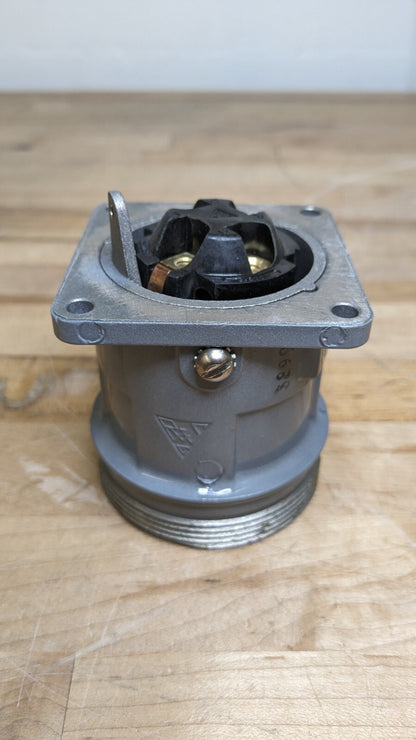 Russellstoll T &amp; B 3314 Receptacle w/ Junction Box &amp; Cap 30A 3W4P 480VAC