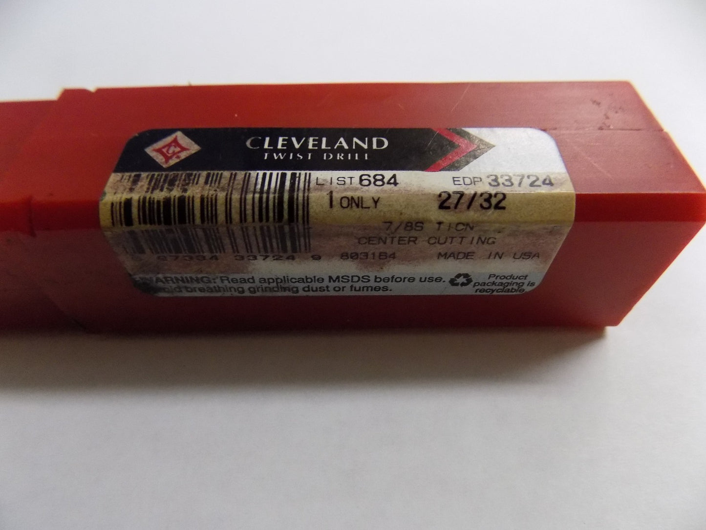 Cleveland Double End Mill 27/32" x 1-9/16" x 6-1/8" 2FL HSS CC TiCN C33724