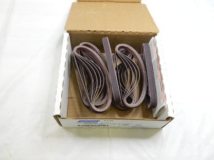 NORTON qty 50 Abrasive Belt: 3/8" Wide, 80 Grit, Aluminum Oxide 78072785848