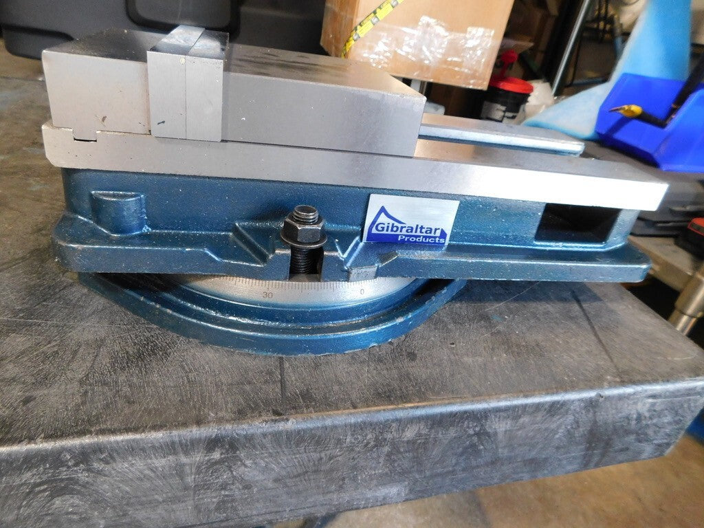 GIBRALTAR Machine Vise: 6 Jaw Width Horizontal Swivel Base 428-72692