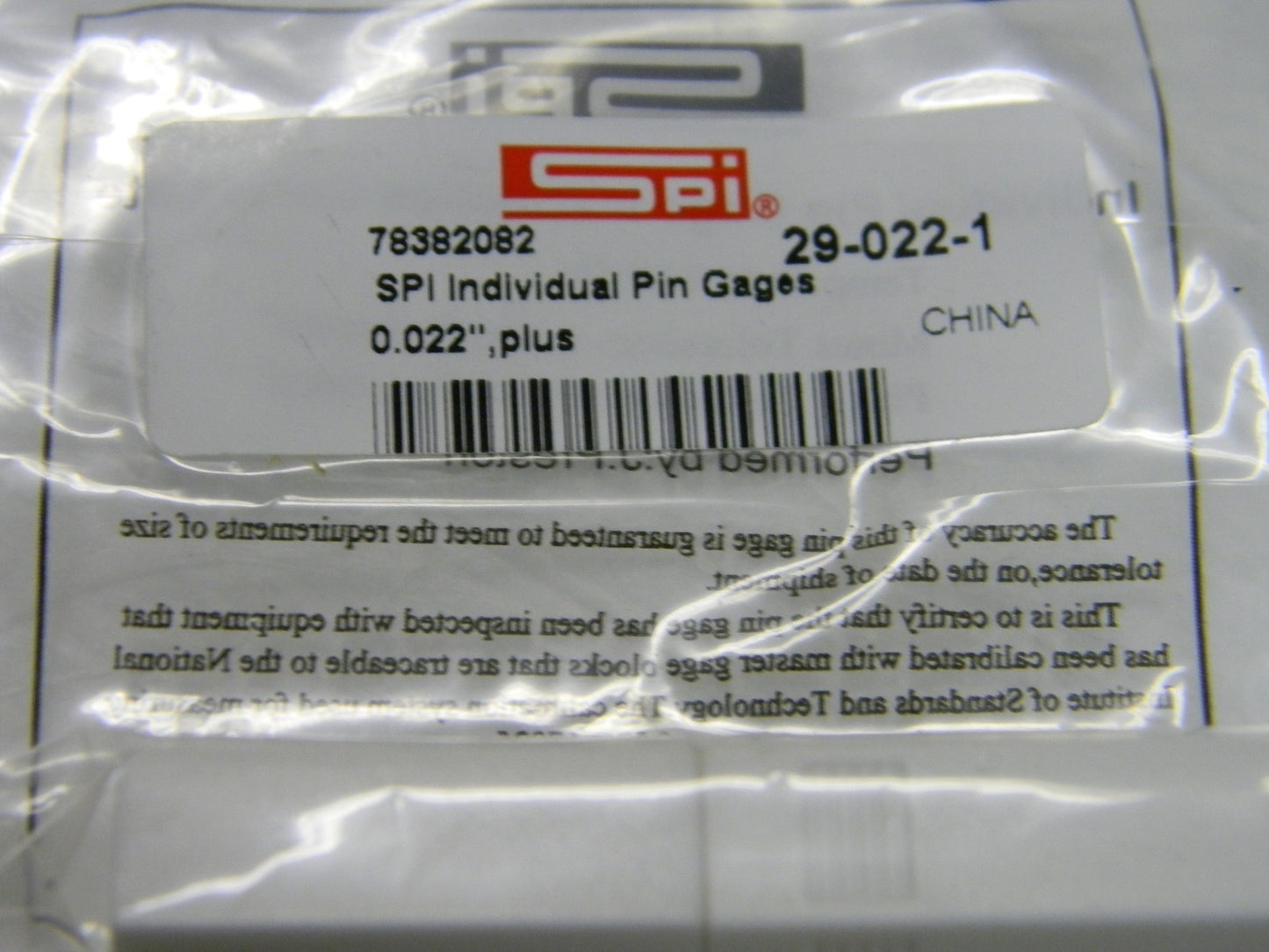 SPI Class ZZ Plus Plug and Pin Gage 0.022 Inch Diameter QTY 35  78382082