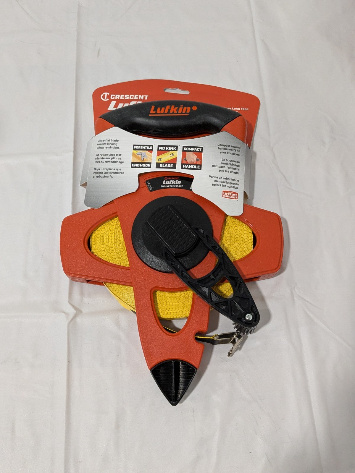 Lufkin 1/2" x 100' Engineer's Fiberglass Tape Measure FE100D