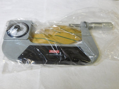 SPI Mechanical Indicator Snap Micrometer 75mm - 100mm Range 0.001mm Res 14-078-0