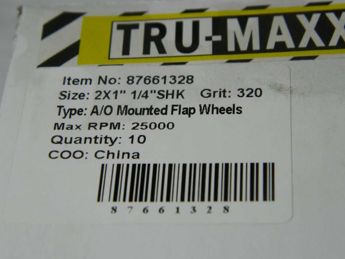 Tru-Maxx Alum Oxide Coated Mounted Flap Wheel 2" x 1" Extra Fine Qty 1