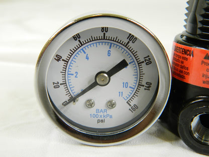 WILKERSON Compressed Air Regulator: 1/8" NPT, 300 Max psi, Miniature R03-01-G00