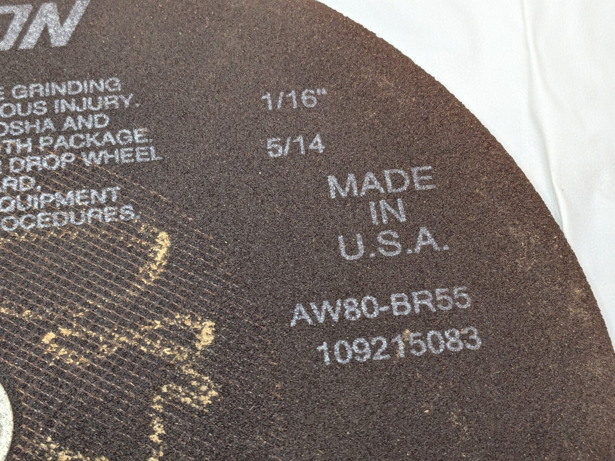 Norton 10" Aluminum Oxide Cutoff Wheel 80G 1/16" Thick X 5/8" Arb