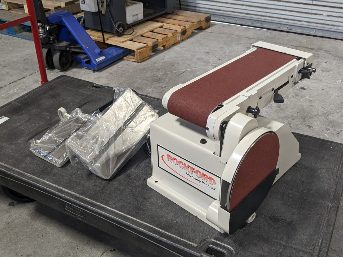 Rockford Combination Sander w/ Stand 48" x 6" Belt / 10" Disc 1 H
