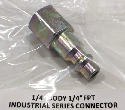 Pneumatic Hose Male Connector  1/4" FNPT x 1/4" Body 80219561