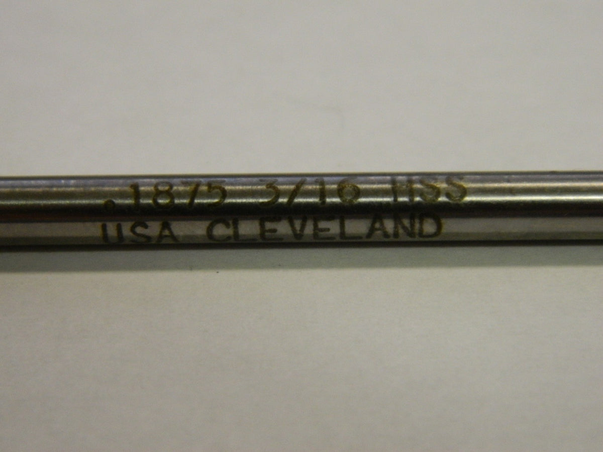 Cleveland HSS Spiral Chucking Reamer 3/16" x 1-1/8" x 4-1/2" Qty 2  C37521
