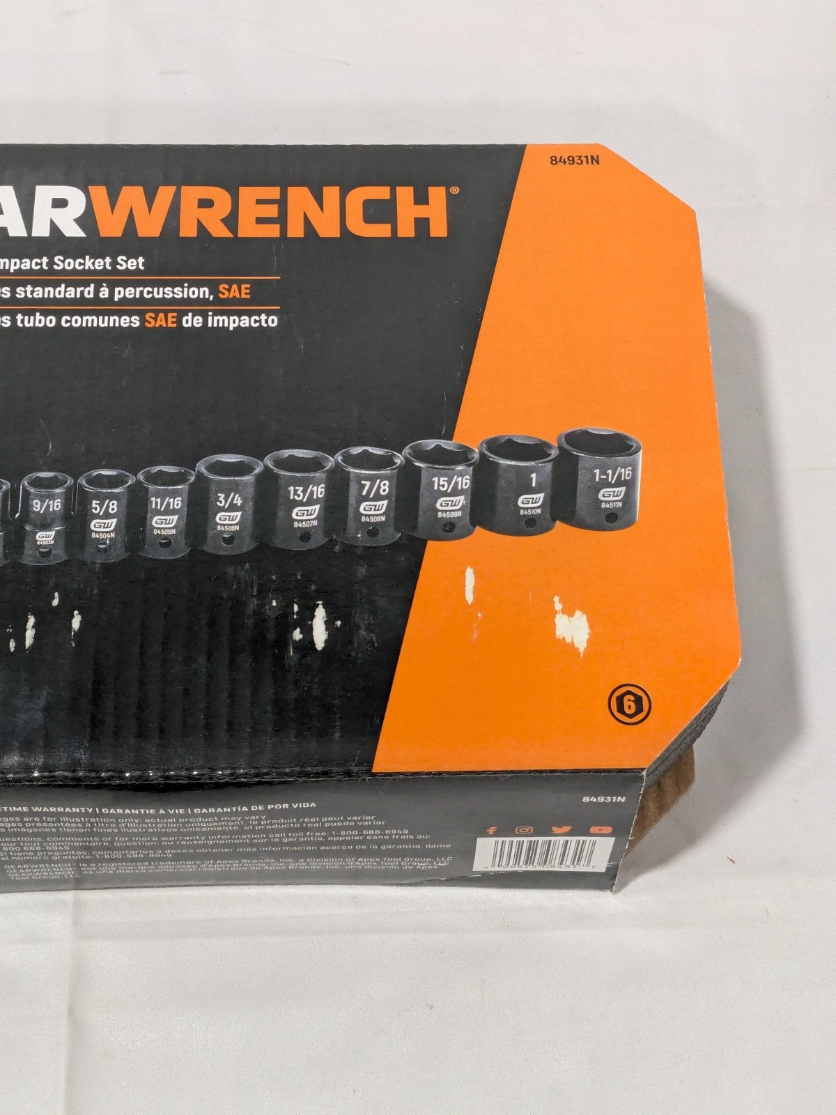 GEARWRENCH 12 Piece Socket Set: Standard & Impact, 1/2" Drive 84931N