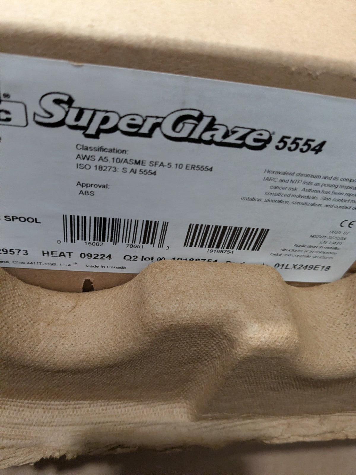Lincoln 3/64" SuperGlaze 5554 Aluminum MIG Wire, 16 lb - ED029573