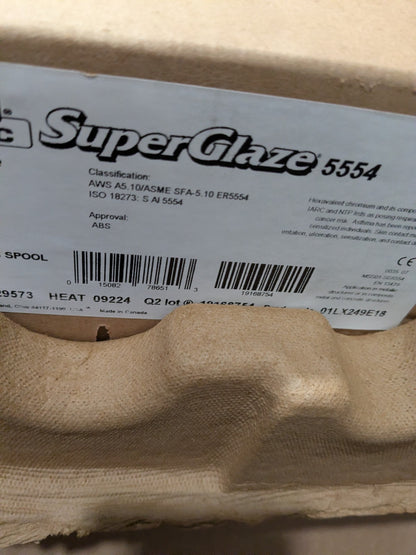 Lincoln 3/64" SuperGlaze 5554 Aluminum MIG Wire, 16 lb - ED029573