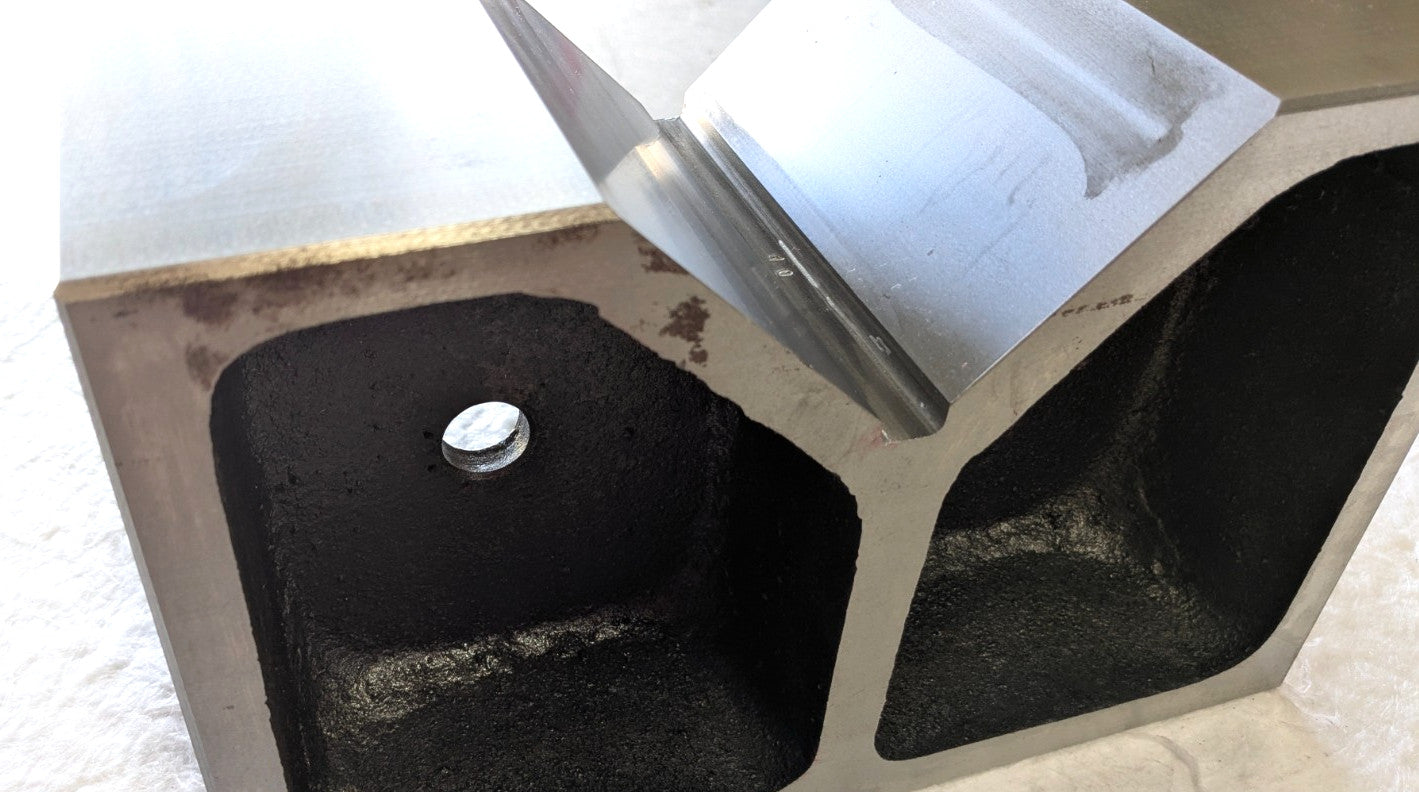 SPI V-Block 5-1/8" Max Capacity  90° V Angle   12" OAL  6" OAW  8