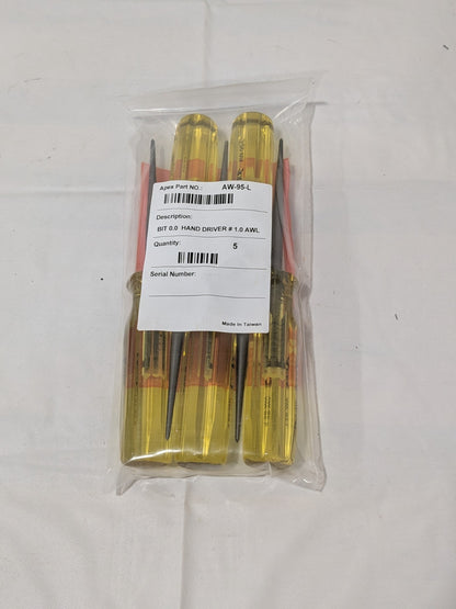 APEX  Tool Steel Awl, 0.307" Shank Diameter, 4" Shank Length Pack of 5 AW-95-L