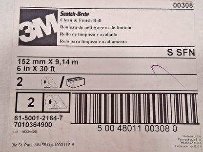 3M Non-Woven Silicone Carbide Roll 6" Wide 30ft Long 7010364900
