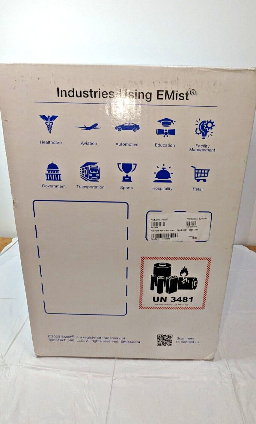 EMist Cordless Backpack Electrostatic Sprayer w/2 Batteries &amp; Charger EX-700
