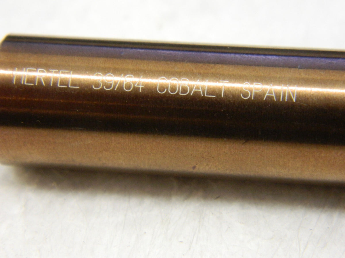 HERTEL Jobber Length Drill Bit: 0.6094 Dia, 135 °, Cobalt 42052