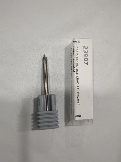 HARVEY TOOL Dovetail Cutter: 48 °, 0.055" Cut Dia Solid Carbide 23907