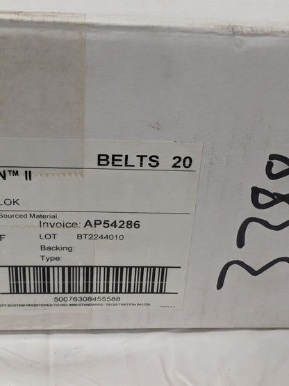 3M Abrasive Belt: 6" Wide, 48" OAL, 60 Grit, Ceramic Box of 20 7010362608